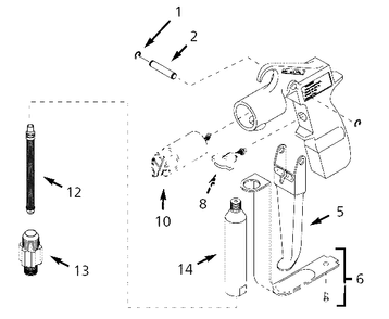 Spray-Gun Parts Diagram and Parts List for AL150312AJ  Campbell Hausfeld Paint Sprayer